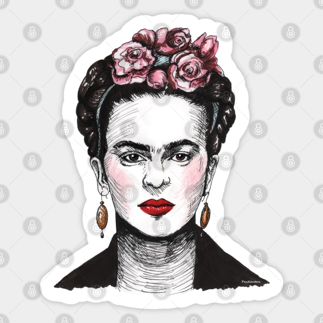 Frida Sticker by Pendientera